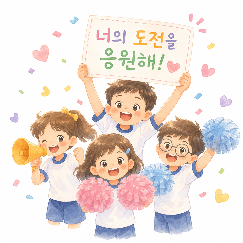 첨부한 이미지과 똑같은 그림체, 클립아트, 부드러운 파트텔톤의 수채화 풍, 배경은 흰색
