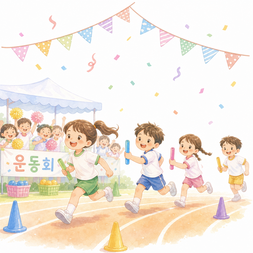 첨부한 이미지과 똑같은 그림체, 클립아트, 부드러운 파트텔톤의 수채화 풍, 배경은 흰색