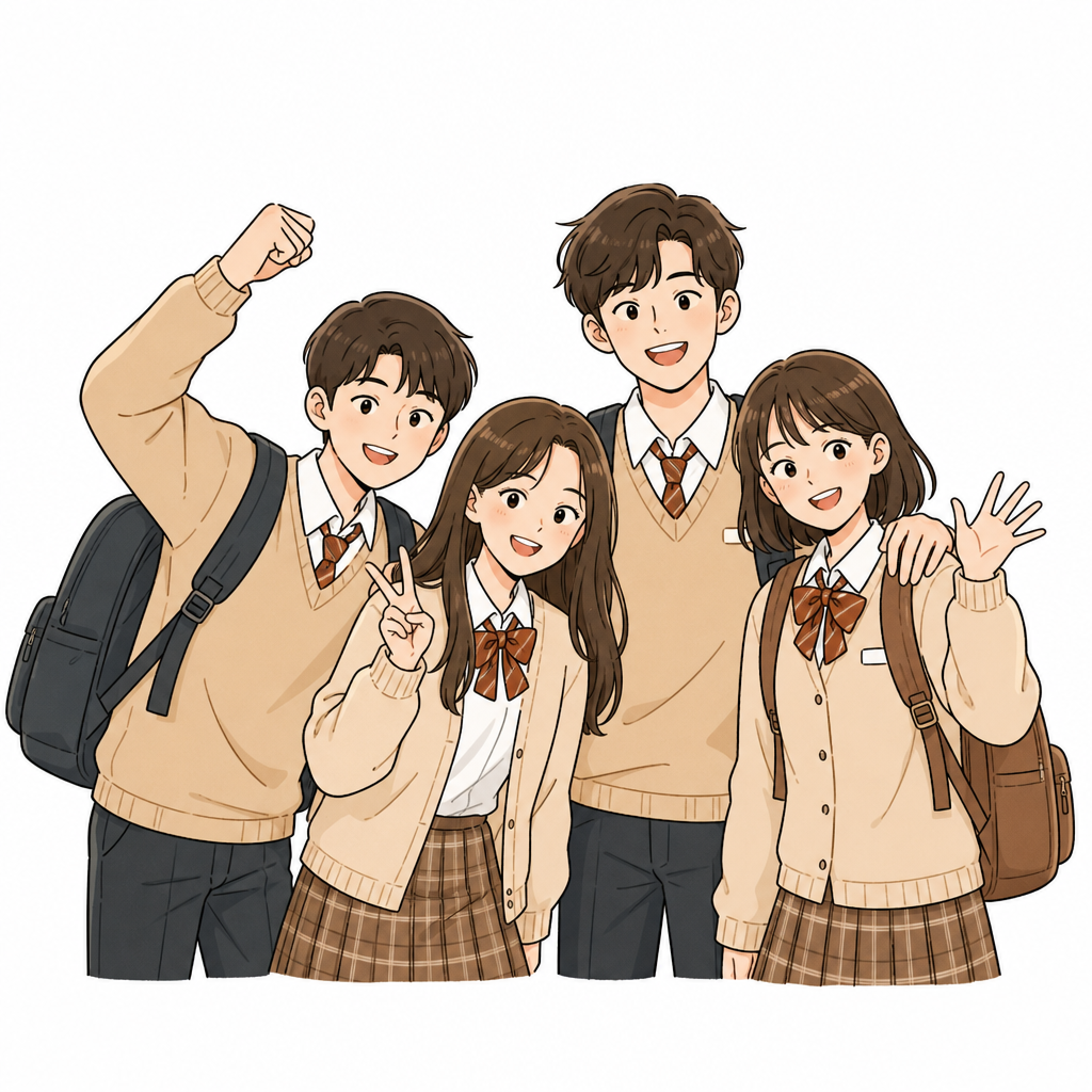 첨부한 이미지과 똑같은 그림체, 클립아트, 선명한 라인, 배경은 흰색